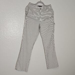 Zara Black and White Striped Chinos